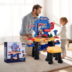 Kids Workbench, 181 pcs, Kids Tool Bench with Realistic Tools and Electric Drill, Pretend Play Construction Workbench Toys for Toddlers