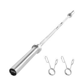 6FT Barbell Bar, Fits 2-Inch Weight Plates, Chrome Plated Barbell Bar with Knurled Grip for Strength Training, Weightlifting, Squat, Deadlift