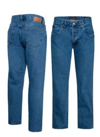 Men's Straight Leg Denim Jeans (Color: MSB, size: 32)