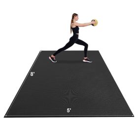 Exercise Mat, Non Slip High Density Premium Yoga Mat, Exercise Yoga Mat for Men & Women, Fitness & Exercise Mat with Bag & Carry Strap (Width: 5 ft, Length: 8 ft)