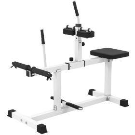 Adjustable Steel Seated Calf Raise Exercise Strength Training Gym Equipment, White (Option: White-1090x480x150 mm)